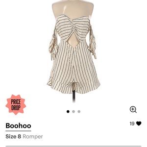 Boohoo Striped Romper